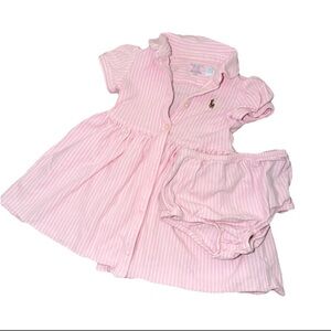 Ralph Lauren Pink Striped Baby Outfit